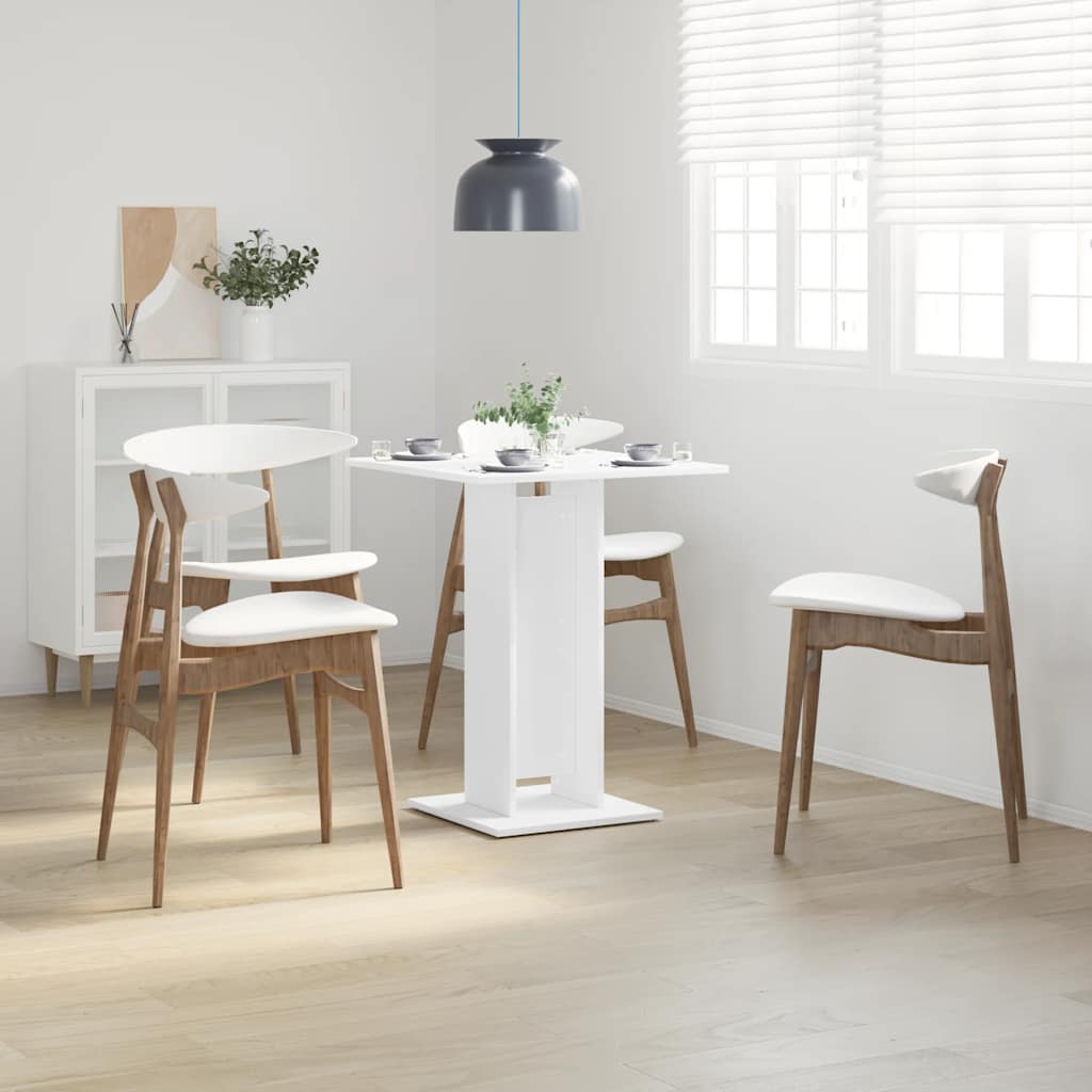 Tavolo da Bistrot Bianco 60x60x75 cm in Legno Multistrato | homemem39