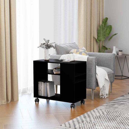 Tavolino da Salotto Nero 70x35x55 cm in Legno Multistrato - homemem39