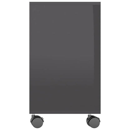 Tavolino da Salotto Grigio Lucido 70x35x55 cm Legno Multistrato - homemem39