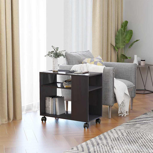 Tavolino da Salotto Grigio Lucido 70x35x55 cm Legno Multistrato - homemem39
