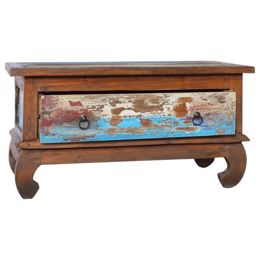 Tavolino da Salotto 80x50x40 cm in Legno di Teak di Recupero | homemem39