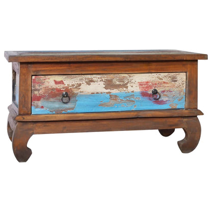 Tavolino da Salotto 80x50x40 cm in Legno di Teak di Recupero | homemem39
