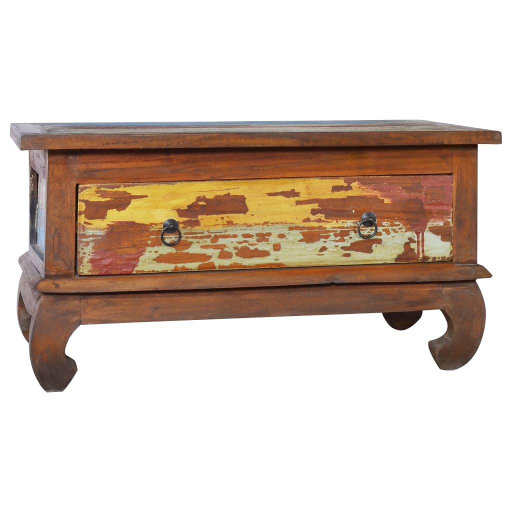 Tavolino da Salotto 80x50x40 cm in Legno di Teak di Recupero | homemem39