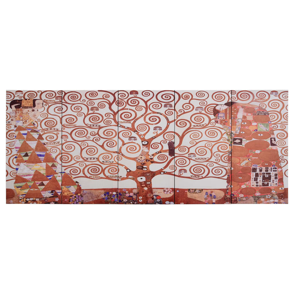 Set Stampa su Tela da Muro Albero Gialla 150x60 cm - homemem39