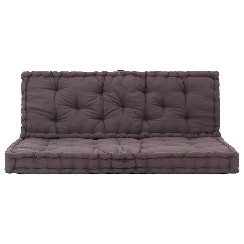 Cuscini per Pallet e Pavimento 2 pz in Cotone Antracite