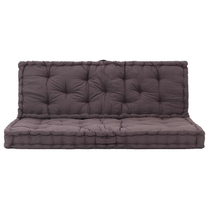 Cuscini per Pallet e Pavimento 2 pz in Cotone Antracite