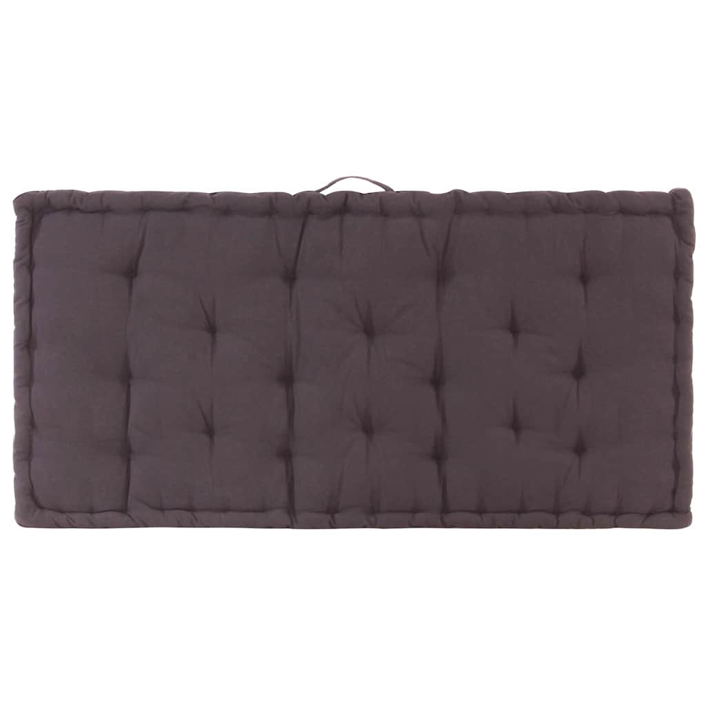 Cuscini per Pallet e Pavimento 2 pz in Cotone Antracite