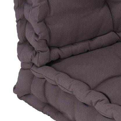 Cuscini per Pallet e Pavimento 2 pz in Cotone Antracite