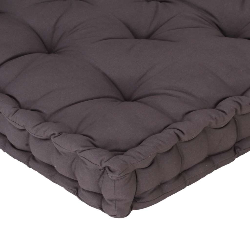 Cuscini per Pallet e Pavimento 2 pz in Cotone Antracite | homemem39