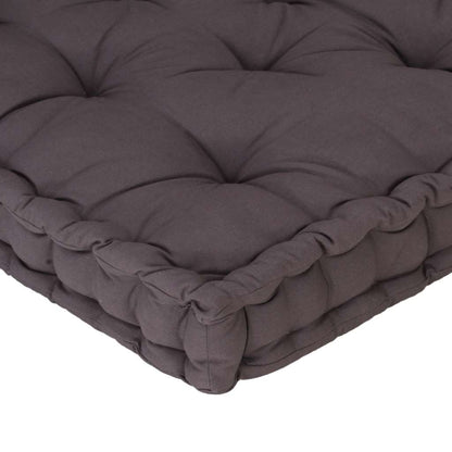 Cuscini per Pallet e Pavimento 2 pz in Cotone Antracite | homemem39