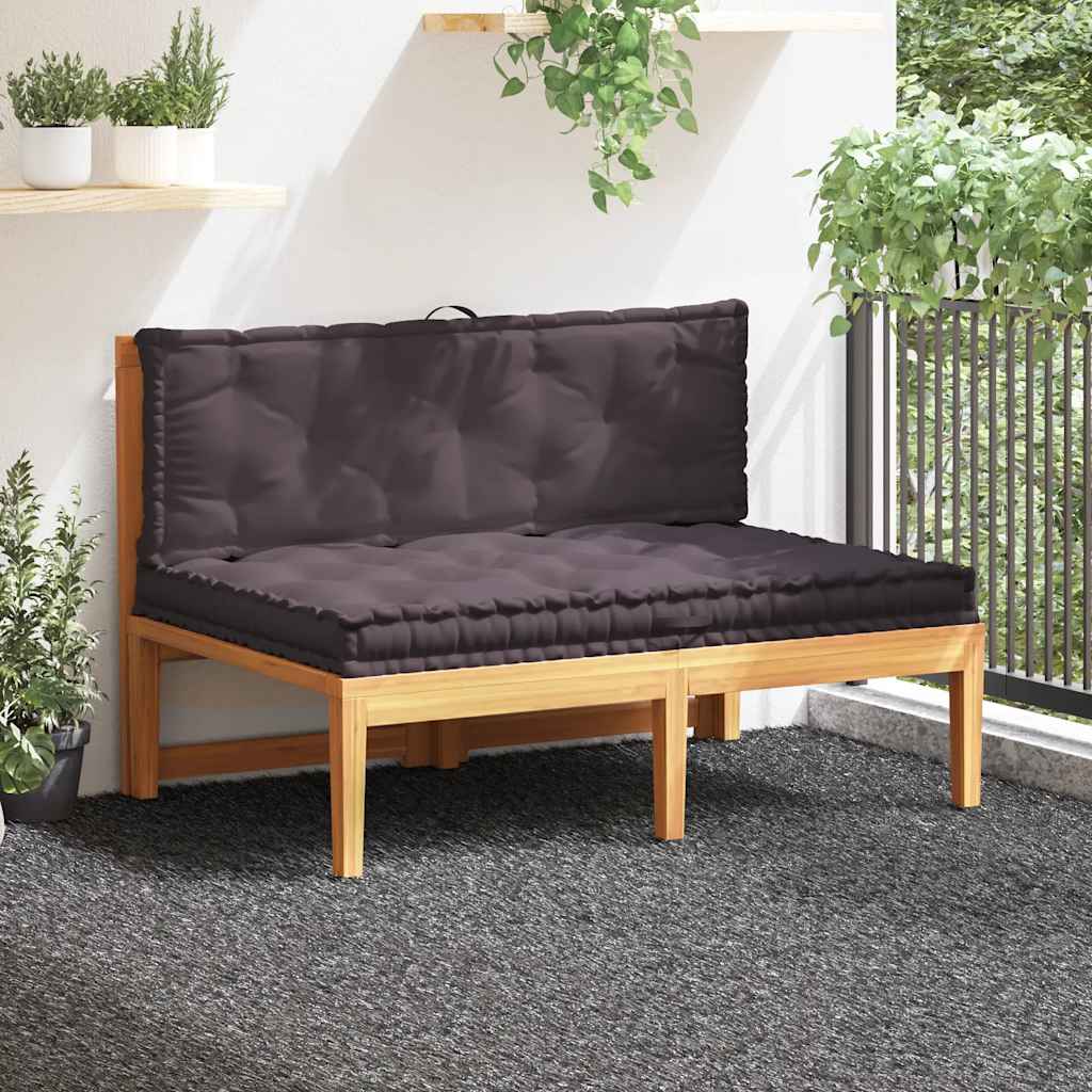 Cuscini per Pallet e Pavimento 2 pz in Cotone Antracite
