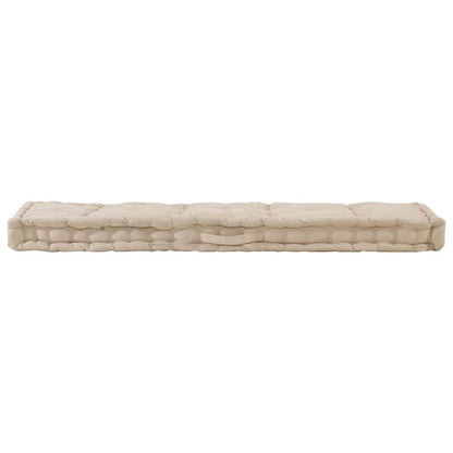 Cuscini per Pallet e Pavimento 2 pz in Cotone Beige | homemem39