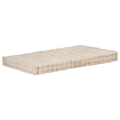 Cuscini per Pallet e Pavimento 2 pz in Cotone Beige | homemem39