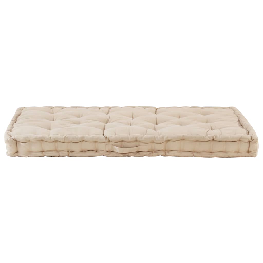 Cuscini per Pallet e Pavimento 2 pz in Cotone Beige | homemem39
