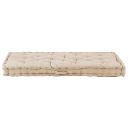 Cuscini per Pallet e Pavimento 2 pz in Cotone Beige | homemem39