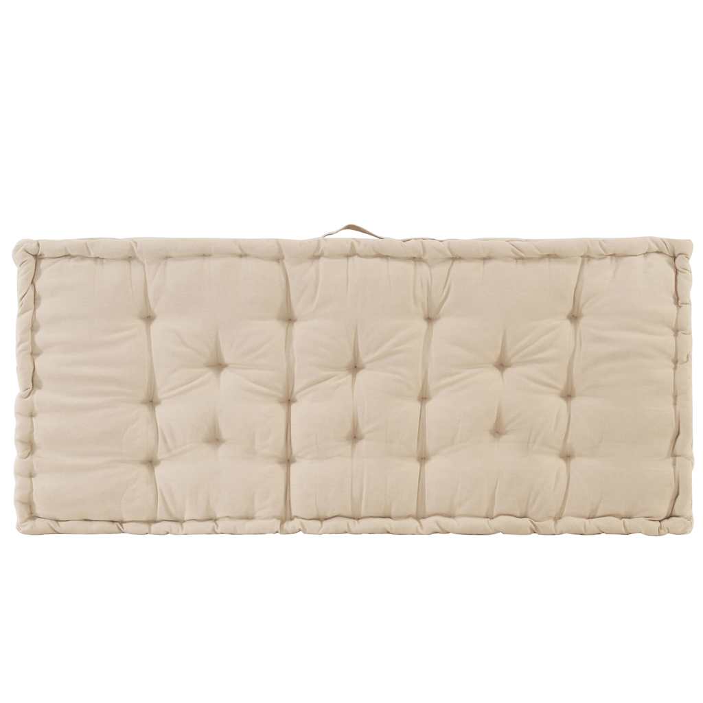 Cuscini per Pallet e Pavimento 2 pz in Cotone Beige | homemem39