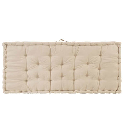 Cuscini per Pallet e Pavimento 2 pz in Cotone Beige | homemem39
