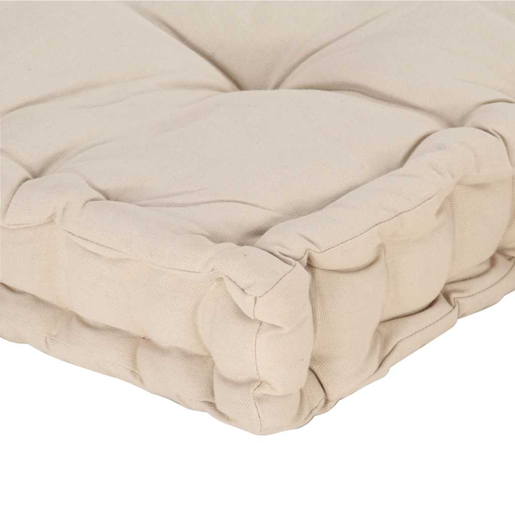 Cuscini per Pallet e Pavimento 2 pz in Cotone Beige | homemem39