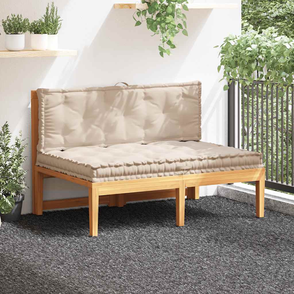 Cuscini per Pallet e Pavimento 2 pz in Cotone Beige