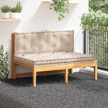 Cuscini per Pallet e Pavimento 2 pz in Cotone Beige