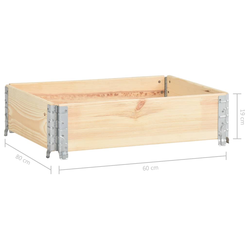 Collare per Pallet 60x80 cm in Legno Massello di Pino | homemem39