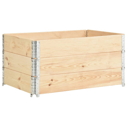 Collari per Pallet 3 pz 80x120 cm in Legno Massello di Pino | homemem39