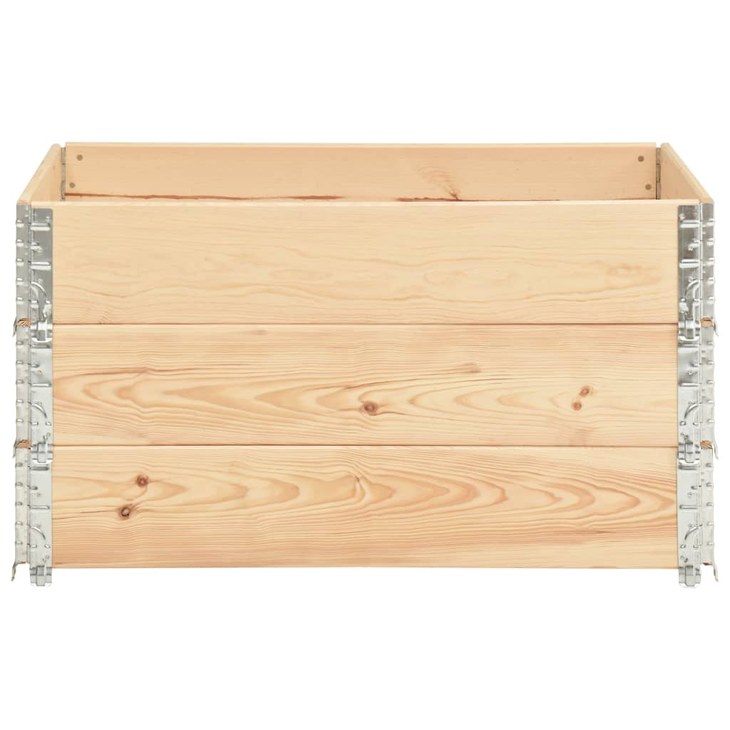 Collari per Pallet 3 pz 50x100 cm in Legno Massello di Pino | homemem39