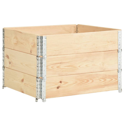 Collari per Pallet 3 pz 100x100 cm in Legno Massello di Pino | homemem39