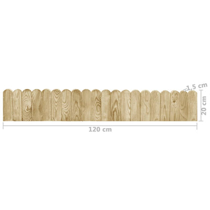 Rotoli di Bordura 3 pz 120 cm in Legno di Pino Impregnato | homemem39