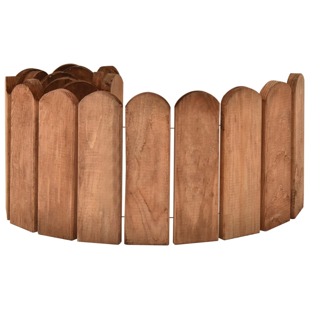 Rotoli di Bordura 2 pz 120 cm in Legno di Pino Impregnato