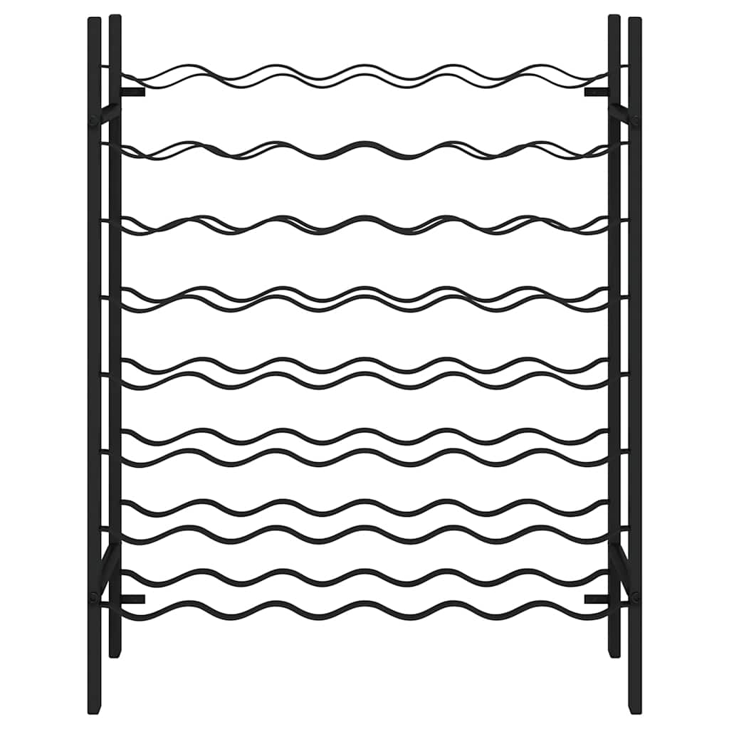 Portabottiglie per 48 Bottiglie di Vino Nero in Metallo