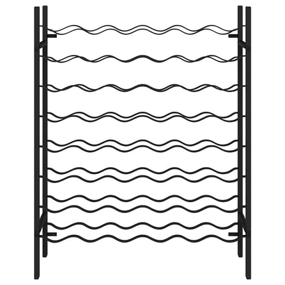 Portabottiglie per 48 Bottiglie di Vino Nero in Metallo