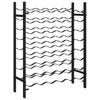 Portabottiglie per 48 Bottiglie di Vino Nero in Metallo