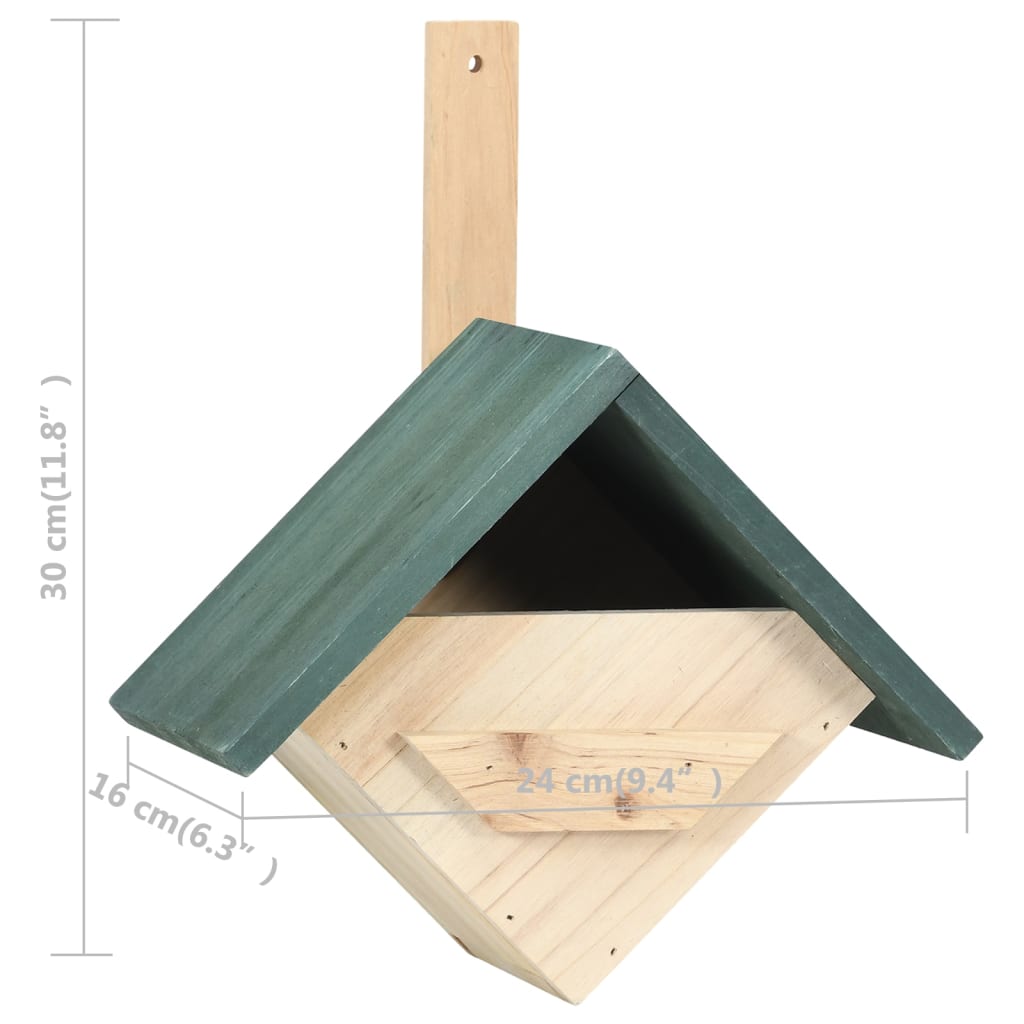 Casette per Uccelli 4 pz 24x16x30 cm in Legno di Abete | homemem39