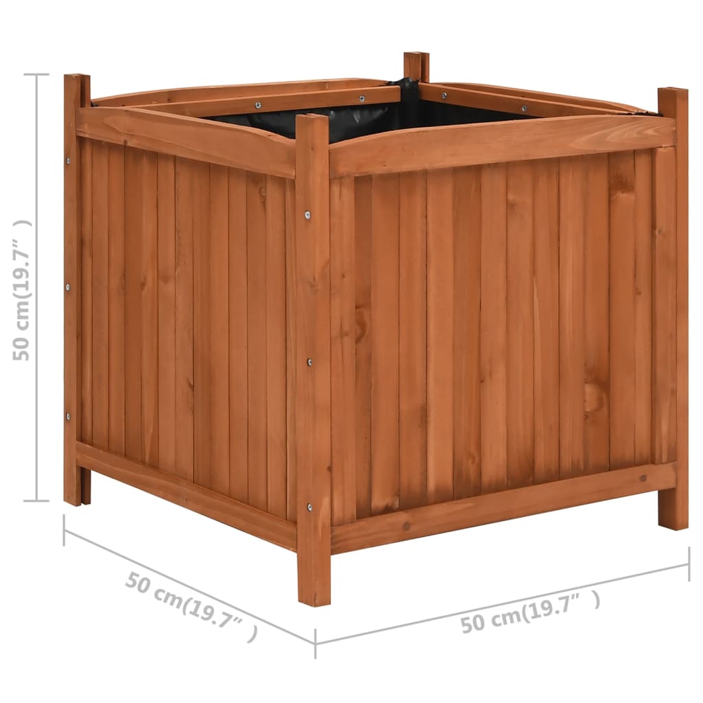 Fioriere Rialzate 2 pz 50x50x50 cm in Legno di Abete - homemem39
