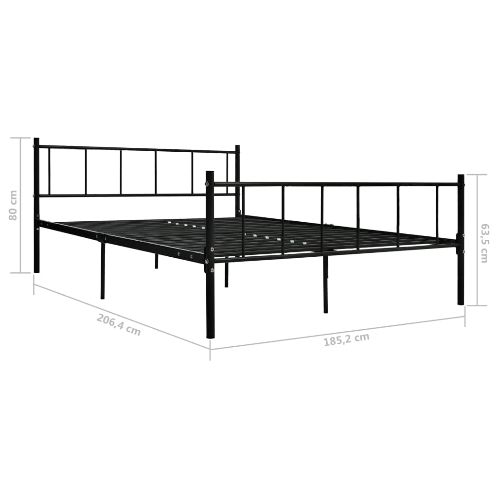 Giroletto Nero in Metallo 180x200 cm | homemem39