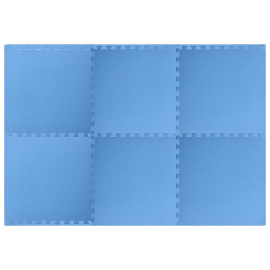 Tappetino a Incastro 6 pz 2,16 m² in Schiuma EVA Blu | homemem39