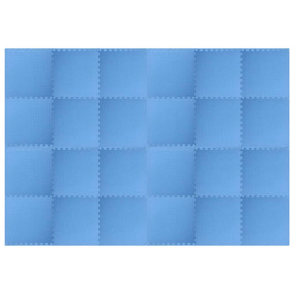 Tappetino a Incastro 24 pz 8,64 m² in Schiuma EVA Blu - homemem39