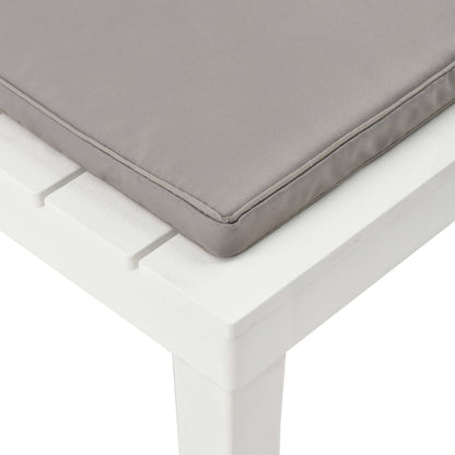 Sedie a Sdraio da Giardino e Cuscini 4 pz in Plastica Bianche - homemem39