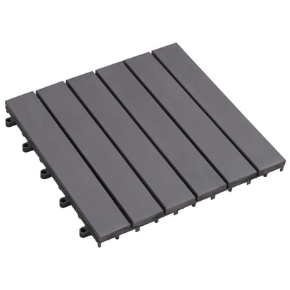 Pannelli Decking 30 pz Grigio Slavato 30x30cm Massello d'Acacia - homemem39