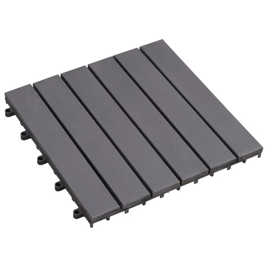 Pannelli Decking 30 pz Grigio Slavato 30x30cm Massello d'Acacia - homemem39