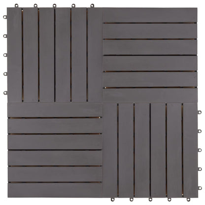 Pannelli Decking 30 pz Grigio Slavato 30x30cm Massello d'Acacia - homemem39