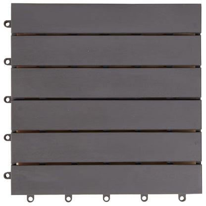 Pannelli Decking 30 pz Grigio Slavato 30x30cm Massello d'Acacia - homemem39