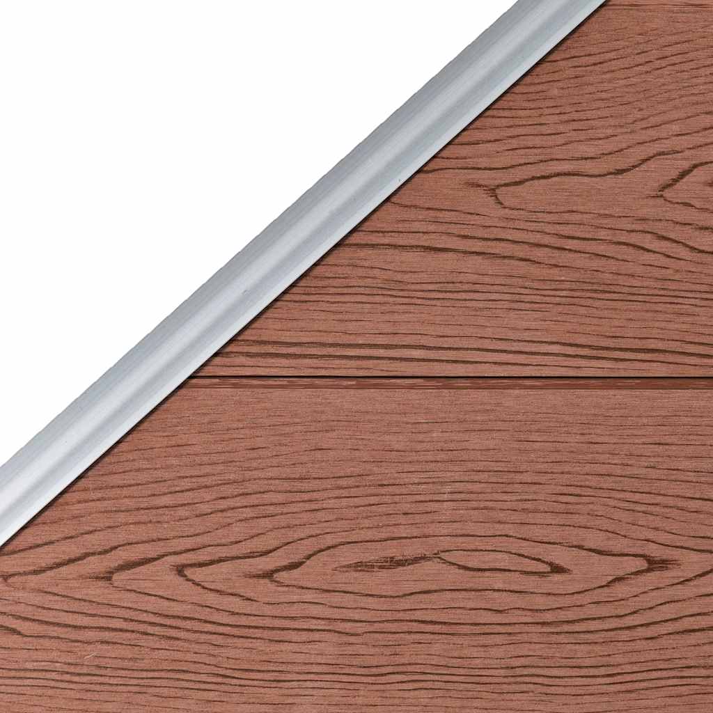 Pannelli Recinzione 1 Quadrato 1 Inclinato 273x186 cm Marrone | homemem39