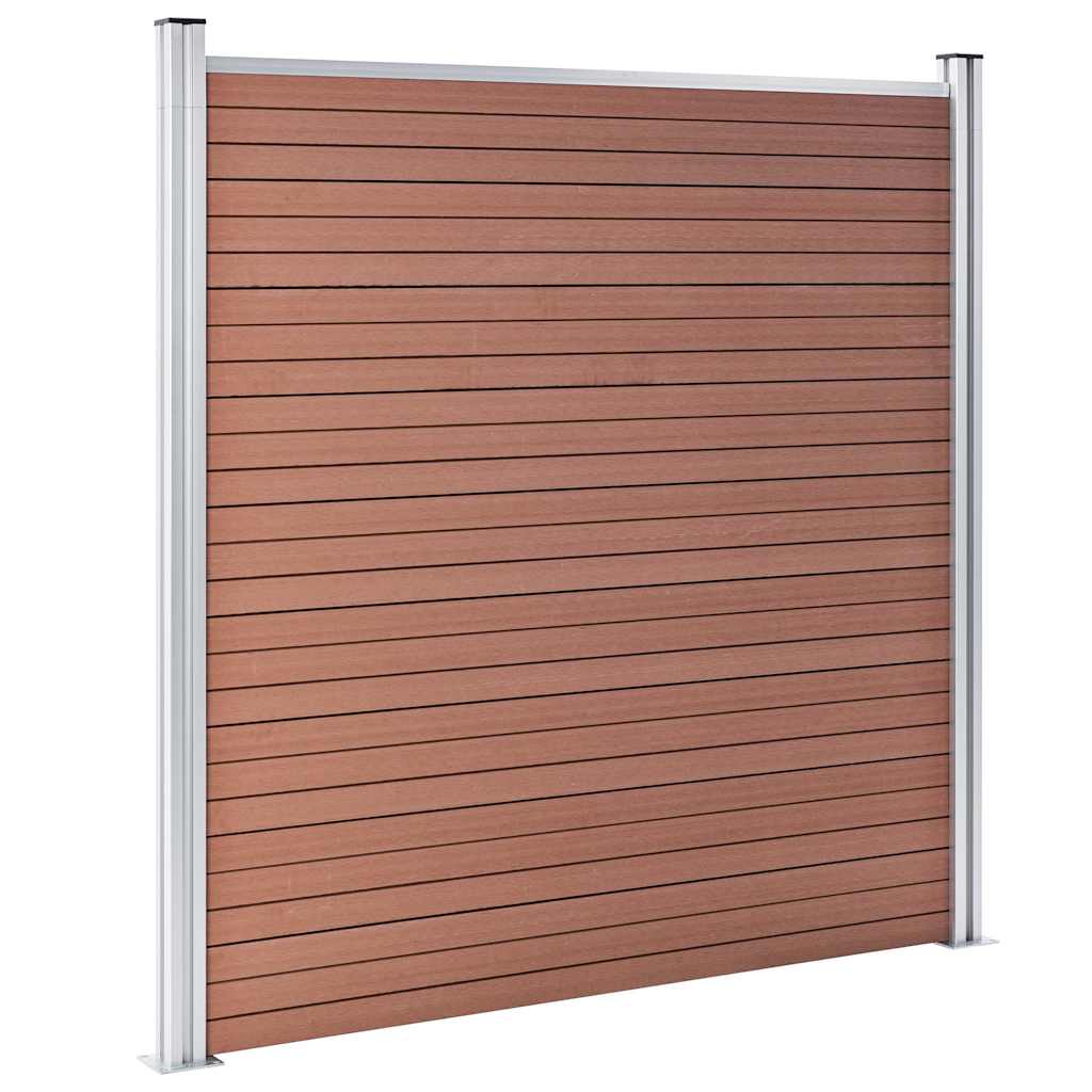 Pannelli Recinzione 1 Quadrato 1 Inclinato 273x186 cm Marrone | homemem39