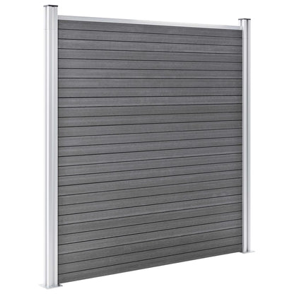 Pannelli Recinzione WPC 1 Quadrato 1 Inclinato 273x186 cm Grigi | homemem39