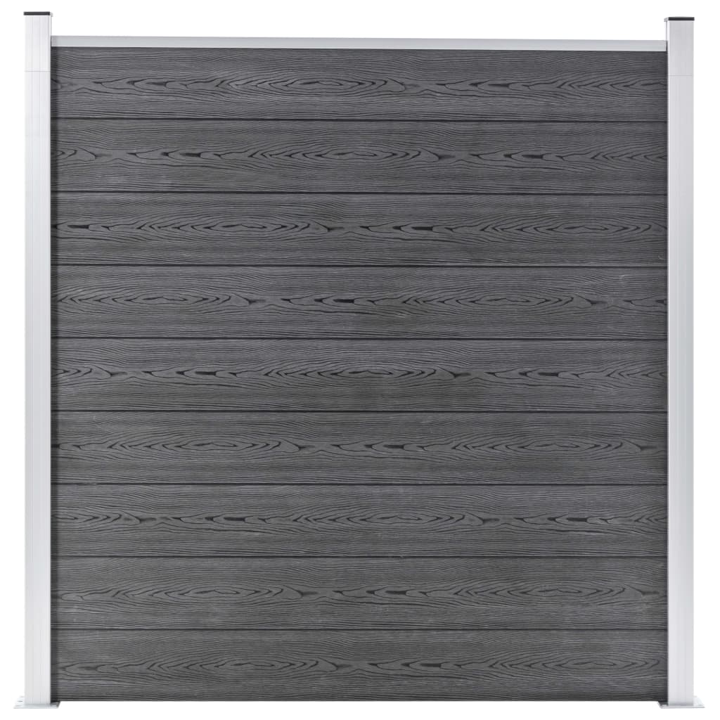 Pannelli Recinzione WPC 1 Quadrato 1 Inclinato 273x186 cm Grigi | homemem39