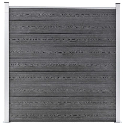 Pannelli Recinzione WPC 1 Quadrato 1 Inclinato 273x186 cm Grigi | homemem39
