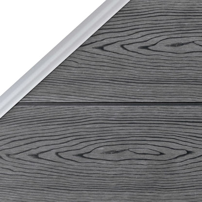 Pannelli Recinzione WPC 1 Quadrato 1 Inclinato 273x186 cm Grigi | homemem39