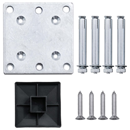 Pannelli Recinzione WPC 1 Quadrato 1 Inclinato 273x186 cm Grigi | homemem39